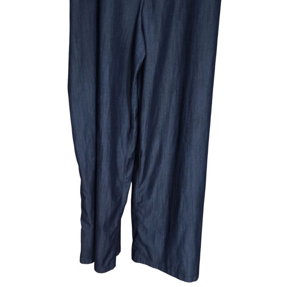 Women's - Lane Bryant Chambray Sleeveless Belted Zip-Front Jumpsuit, Size 24 L - Picture 5 of 14